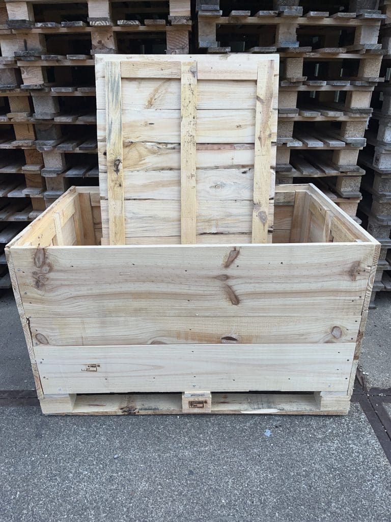 KIST MET DEKSEL 120X80X75H Pallethandel Jef